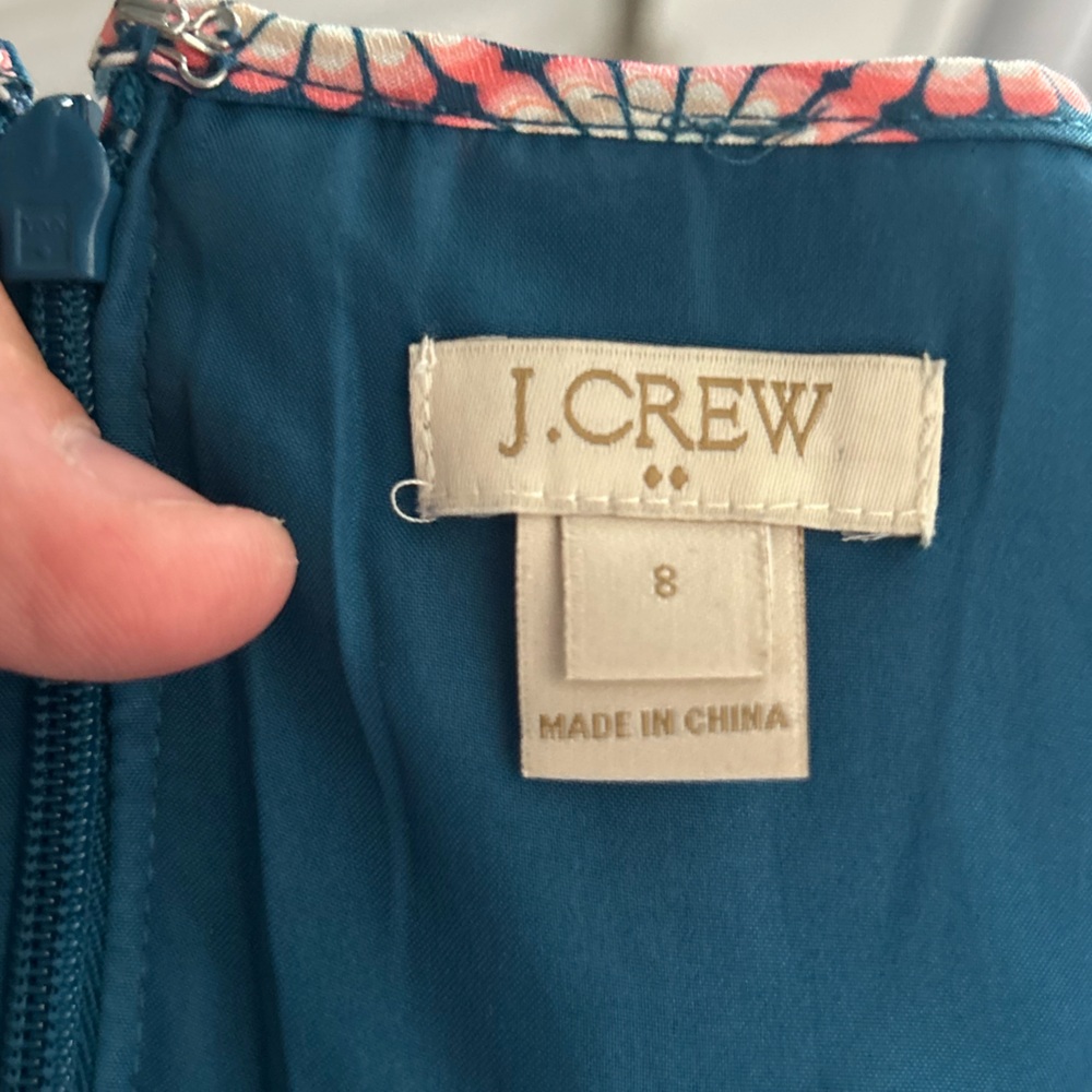 J. Crew Teal and Floral Sundress - Picture 5 of 5